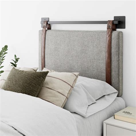 Nathan James Harlow 36 In Twin Wall Mount Gray With Adjustable Straps
