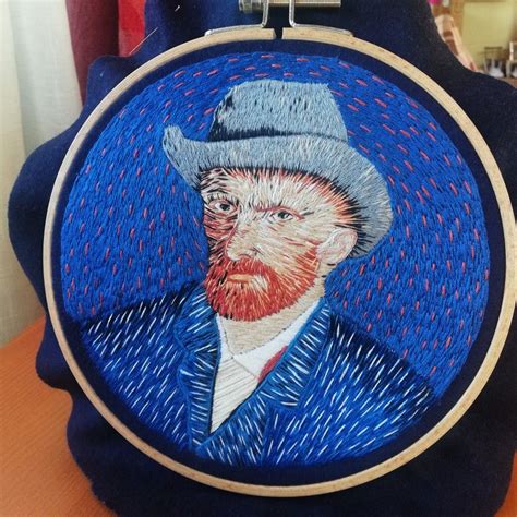 Van Gogh Embroidery Portrait 刺繍