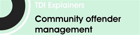 Community Offender Management Explainers Training And Resources