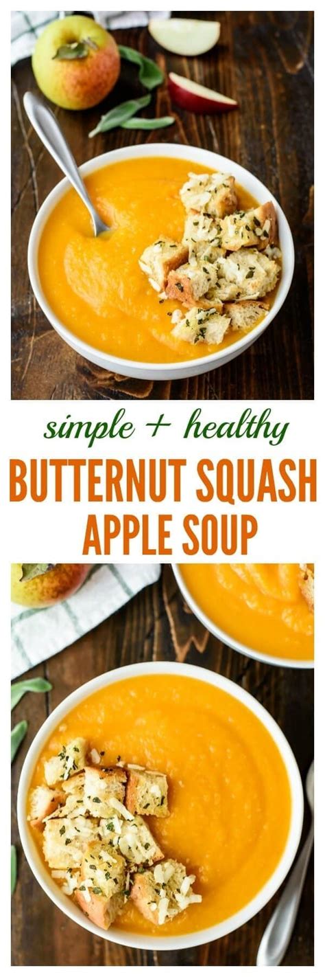 My spicy butternut squash soup recipe is easy to make and is also vegan friendly. Butternut Squash Apple Soup {Homemade Croutons ...