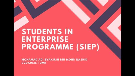 Students In Enterprise Programme Siep Umk Youtube