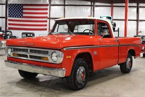 1970 Dodge D100 77597 Miles Red And White Pickup Truck 318 V8 Automatic