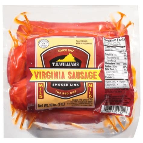 T O Williams Virginia Smoked Link Sausage 16 Oz Food 4 Less