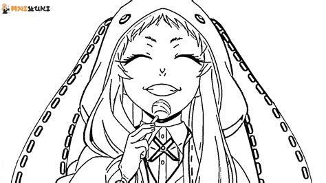 Runa Yomozuki De Kakegurui Coloring Pages Kakegurui Coloring Pages