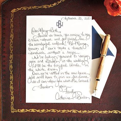 How To Write A Charming Thank You Note