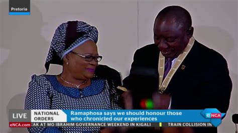 Actress Lillian Dube Receiving Her National Order Youtube