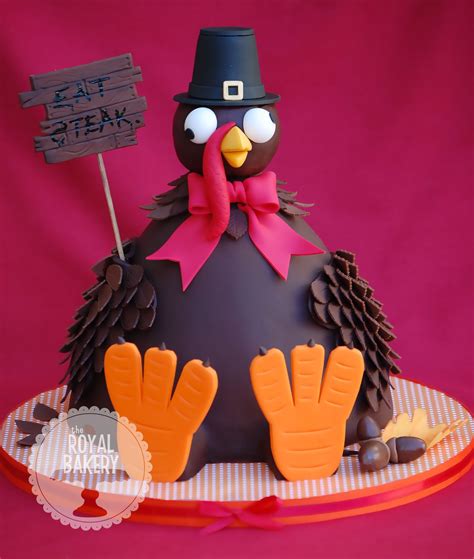 Roll two smaller pieces into wings and two pieces into legs. The Royal Bakery - Thanksgiving Turkey Cake (before I ...