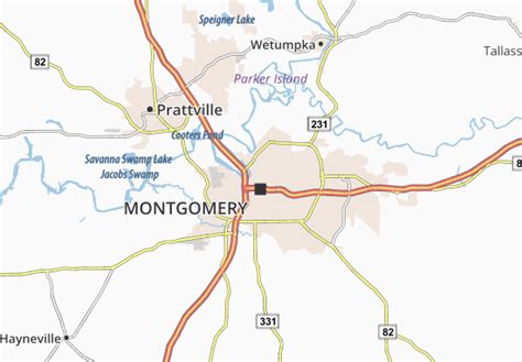 Carte Michelin Montgomery Plan Montgomery Viamichelin