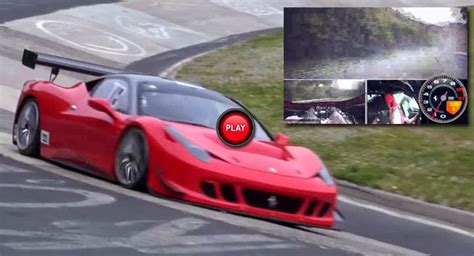 Watch A Ferrari 458 Challenge Going 220kmh Crash At The Nürburgring