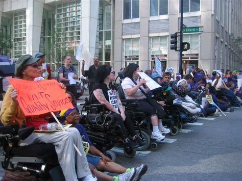 Media Dis Dat ADAPT Takes To The Streets Of Chicago To Protest Cuts To Community Based Services