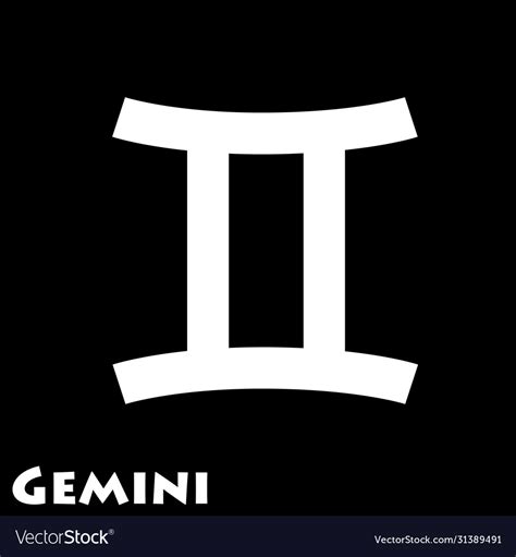 Gemini Zodiac Sign Logo Royalty Free Vector Image
