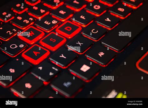 Red Backlit Computer Gaming Keyboard Action Gamer Equipment Controller