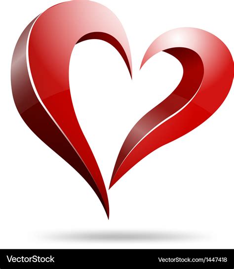 Logo Heart Shape Design Royalty Free Vector Image