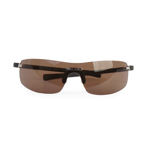 Tag Heuer Reflex Rimless Curve Sunglasses Brown Luxity