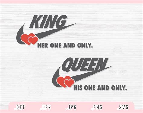 King And Queen Svg Dxf  Png Eps King Queen Cut File Etsy