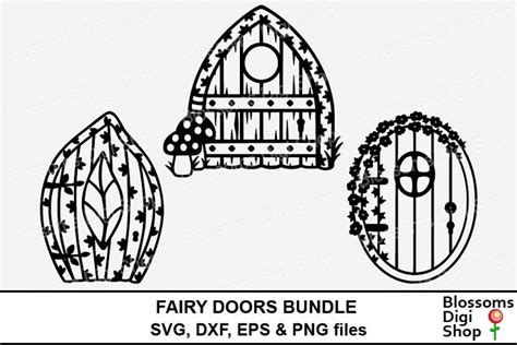 Fairy Door Bundle Svg Dxf Eps And Png Files 105231 Cut Files