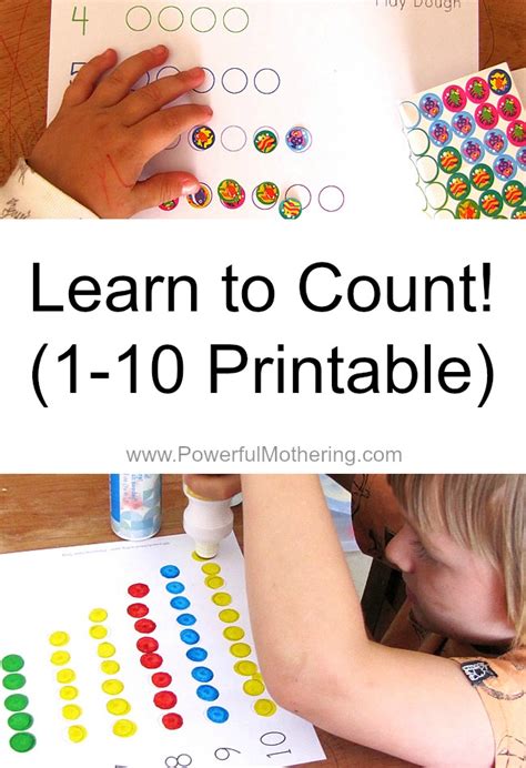 Learn To Count 1 10 Printable