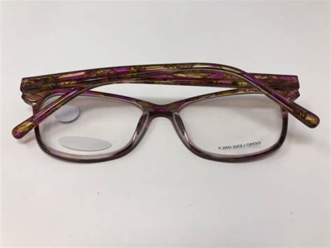 vision source pl 217 prp eyeglasses frame 53 16 140 purple amber plastic m108 ebay