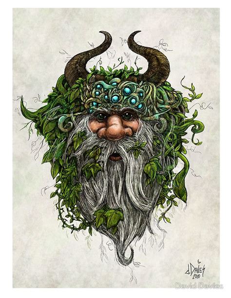 The Green Man By David Davies Green Man Art Fantasy Art