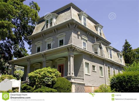 The various victorian era home styles include: Mansard Roof - Victorian Building Stock Photo - Image: 1133710