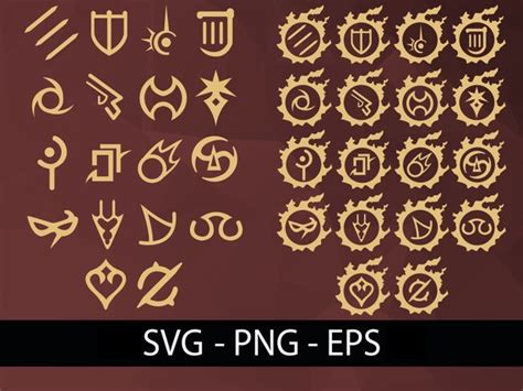 Final Fantasy Xiv Job Icons Svg Png Eps Cricut Etsy