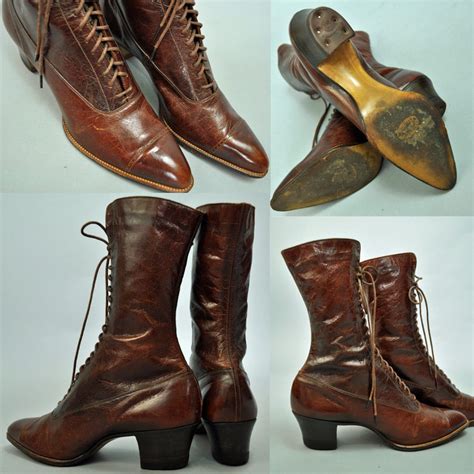30s Vintage Lace Up Ankle Boots Vintage 30s Victorian Boots Etsy