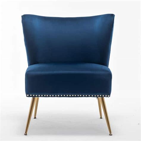 Us Pride Furniture Corisha 25 In W Velvet Armless Accent Chair Dark