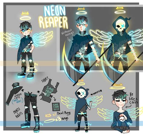 Neon Reaper Adopt Auction Closed Tysm By Memeavatar On Deviantart