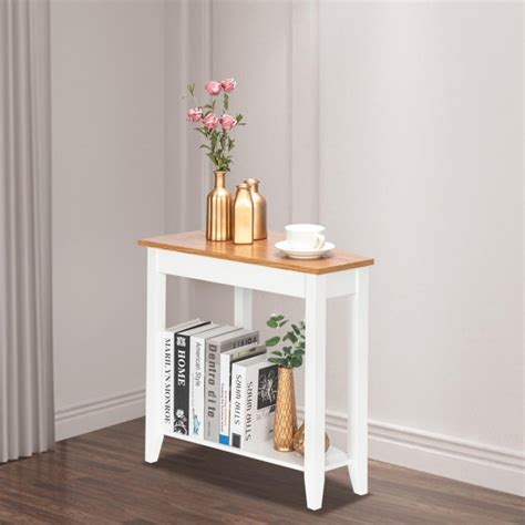 Zintown Side Table2 Tier Narrow Nightstandsmall End Table For Small