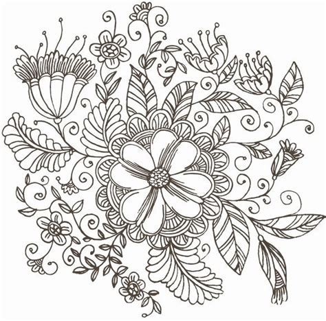 Line Drawing Swirl Flower Pattern Vector Graphic Vectors Graphic Art