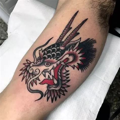26 Traditional Dragon Head Tattoo Designs Petpress Dragon Head