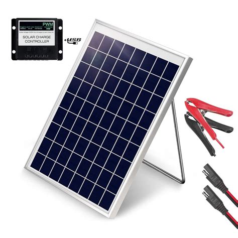 12 Volt Solar Battery Charger 20w Solar Panel Car Battery Trickle Charger Kit With Controller
