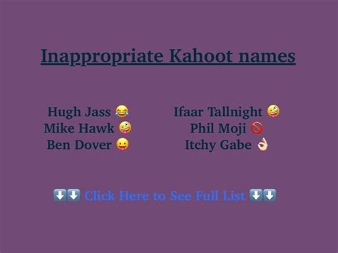150 Kahoot Names Inappropriate Dirty And Funny Kahoot Funny