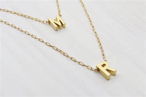 Goldfilled Initial Necklace Gold Letter Necklace Gold Necklace Bridesmaid T Layers