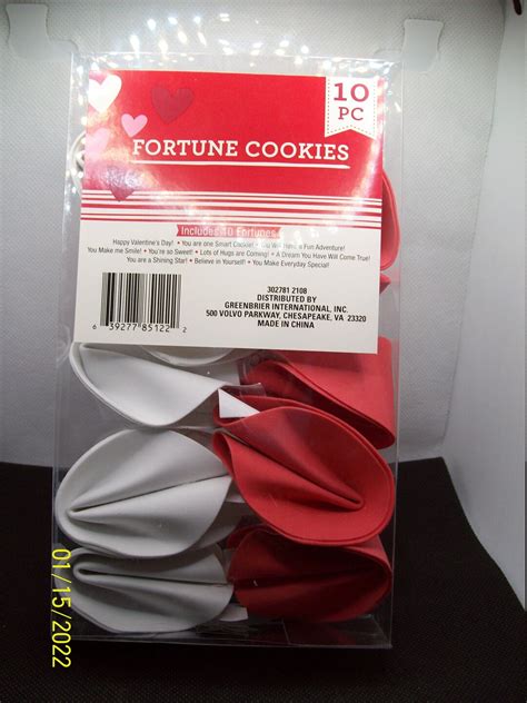 Valentines Themed Foam Fortune Cookies 10 Ct Pack Red And White Etsy