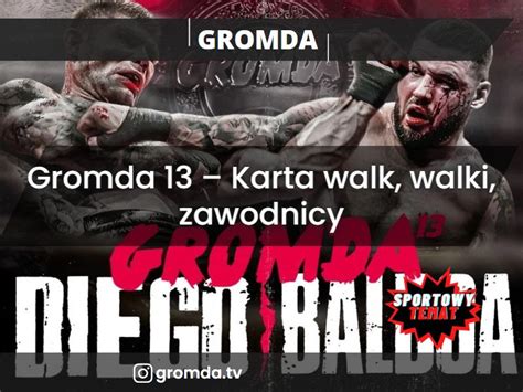 Gromda 13 - karta walk, zawodnicy, PPV, kiedy i gdzie oglądać