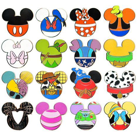 Mickey Mouse Icon Mystery Pin Set Pc Pins Individual Disney