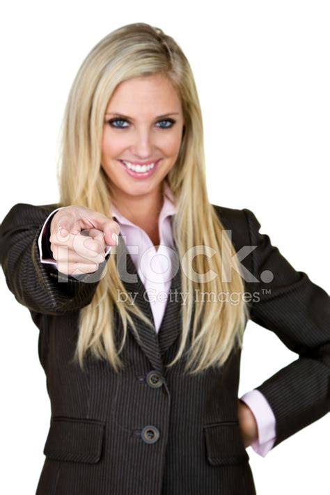 Businesswoman Pointing To Viewer Stock Photo Royalty Free Freeimages