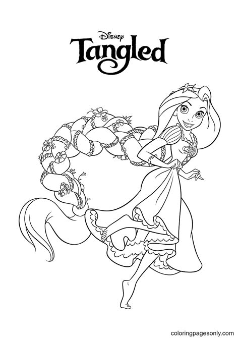 Printable Disney Princess Rapunzel Coloring Page Free Printable