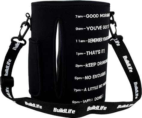 Buy Buildlife Gallon Water Bottle Sleeve With Time Marker And Adjustable
