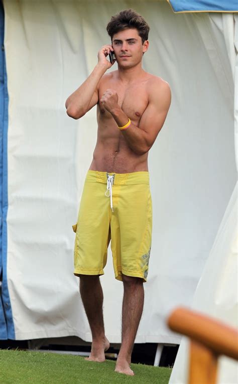Full Sized Photo Of Zac Efron Shirtless Nearly Naked On Set Photo The