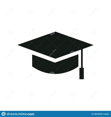 Academic Cap Or Mortarboard Icon Graduate Cap With Tassel Vector