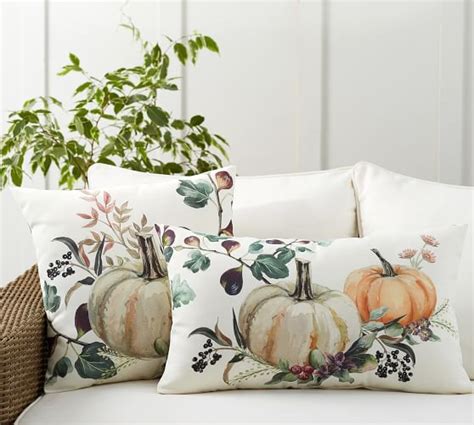 Shop big lots selection of stylish outdoor throw pillows and poufs. Fall Pumpkin Indoor/Outdoor Pillow | Pottery Barn