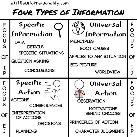The Four Types Of Information ~ A Little Bit Of Personality What Do