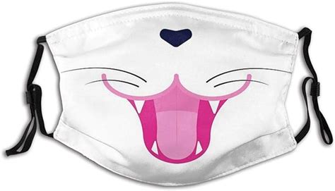 Anime Cat Face Mask Adjustable Reusablefor Unisex Bandana Dustproof