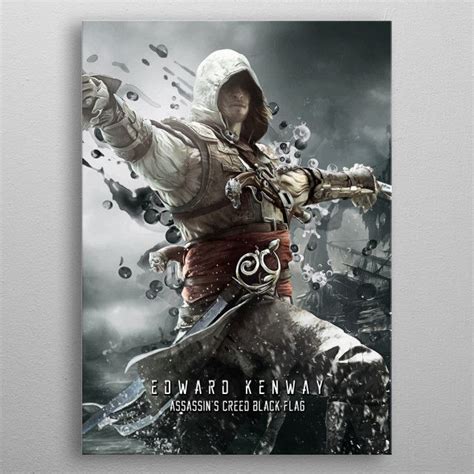 Assassins Creed Edward Kenway Metal Poster Metal Posters Assassins