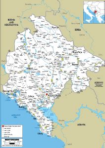 Montenegro Map Political Worldometer
