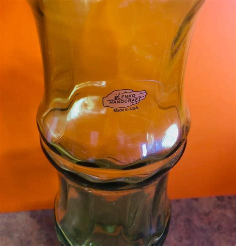 Hand Blown Bamboo Art Glass Vase By Don Shepherd For Blenko Glass For Sale At 1stdibs Blenko