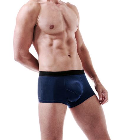 Mens Modal Elephant Separate Pouch Boxer Briefs Omffiby