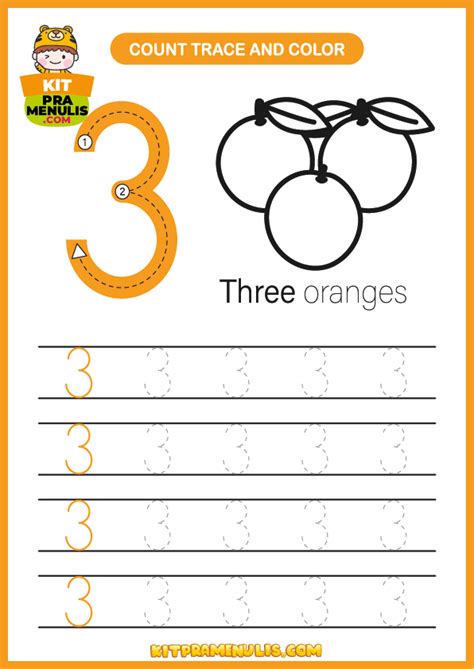 Latihan Matematik Menulis Nombor 1 Hingga 10 Tadika PDF  KitPraMenulis